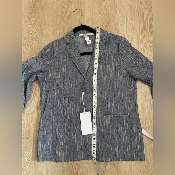 Lightweight Casual Blazer Distretto 12 Gray Modern Minimalist Blazer Size 14 - Picture 9 of 13